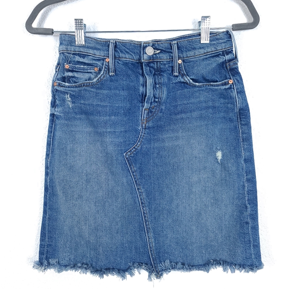 MOTHER Superior The Tomcat Mini Skirt Fray in Playing Dirty Wash - Picture 5 of 16